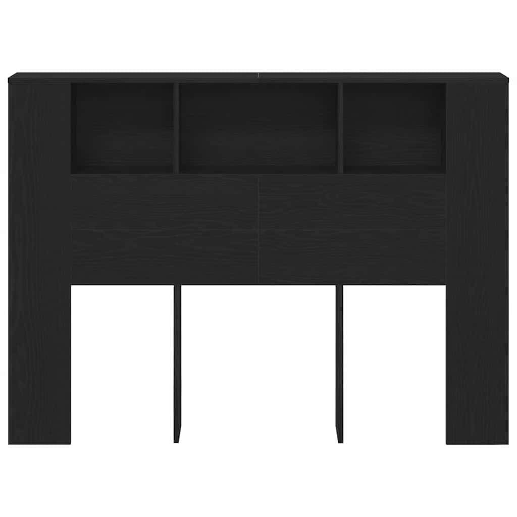 Cabeceira com Armário Carvalho preto 140 x 19 x 104.5 cm