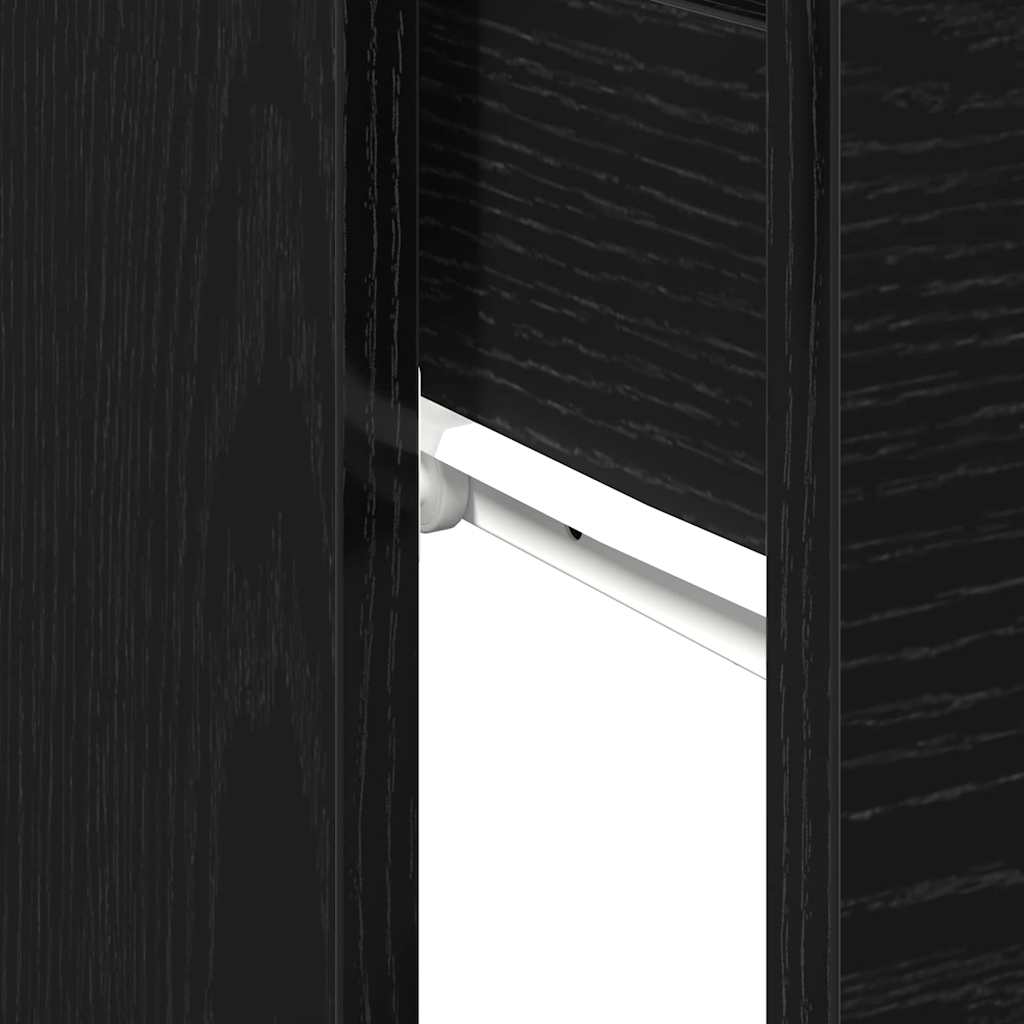 Aparador Carvalho preto 90 x 36 x 75 cm Madeira processada