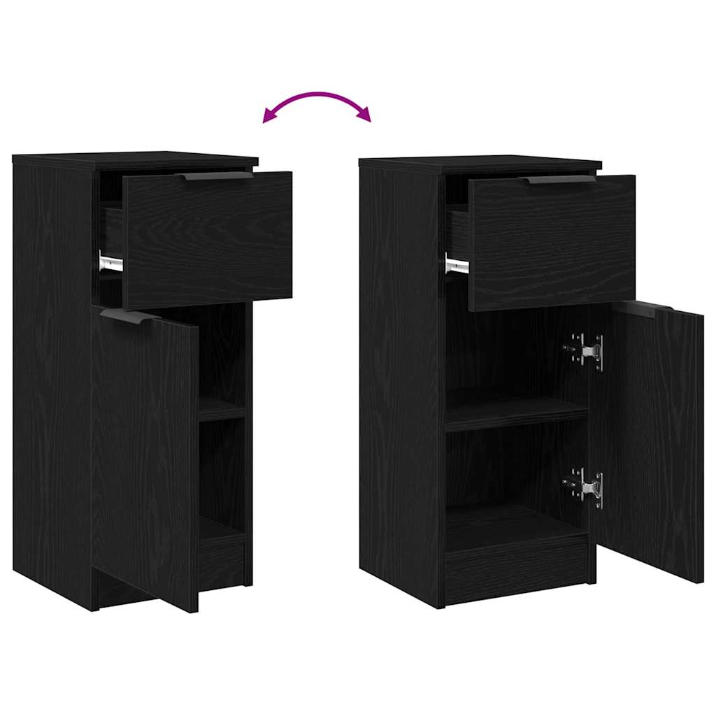 Buffet Carvalho Preto 30 x 30 x 70 cm Madeira processada