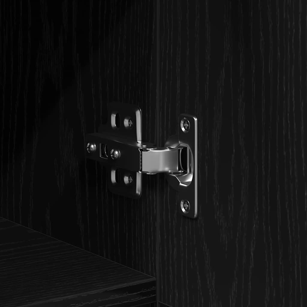 Aparadores com gaveta 2 pcs Carvalho preto 30 x 30 x 70 cm