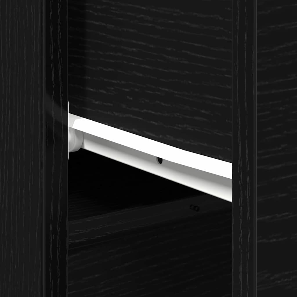 Aparadores com gaveta 2 pcs Carvalho preto 30 x 30 x 70 cm