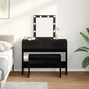 Banquinho de Maquiagem Carvalho preto 70 x 35 x 45 cm