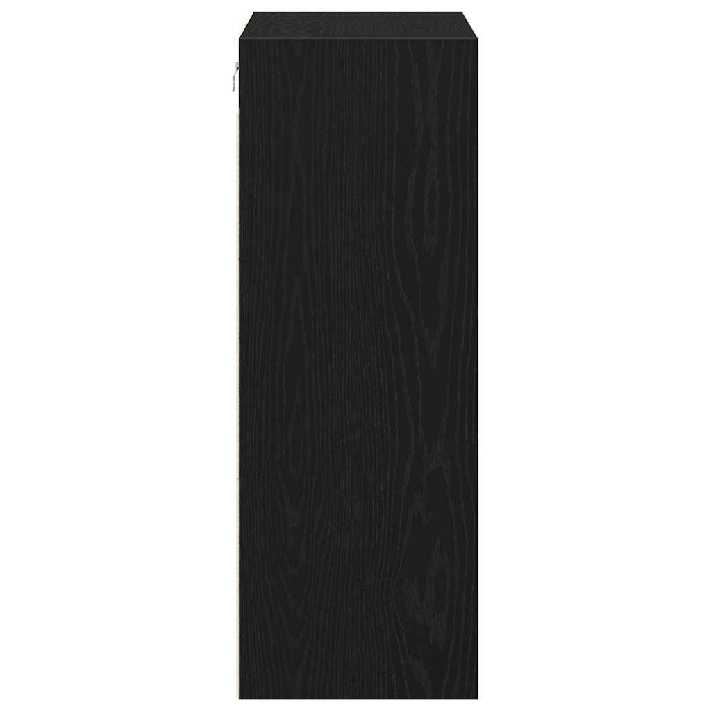 Gabinete de Parede Suspenso Carvalho Preto 69,5 x 32,5 x 90 cm