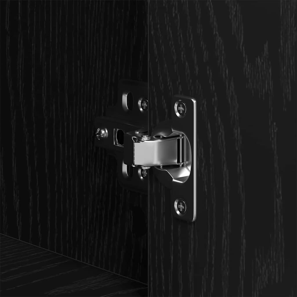 Aparador Carvalho preto 80 x 33 x 70 cm Madeira processada