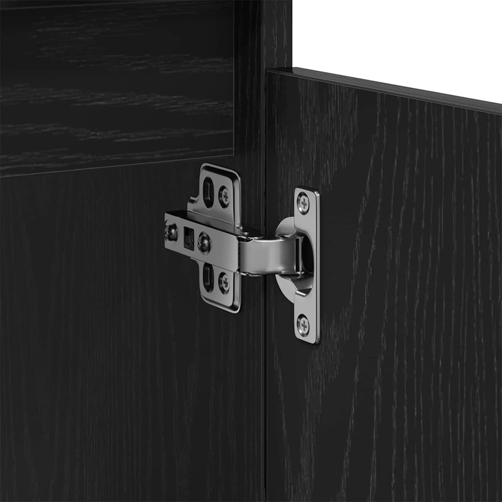 Armário para Pia de Banheiro Carvalho Preto 58 x 33 x 60 cm