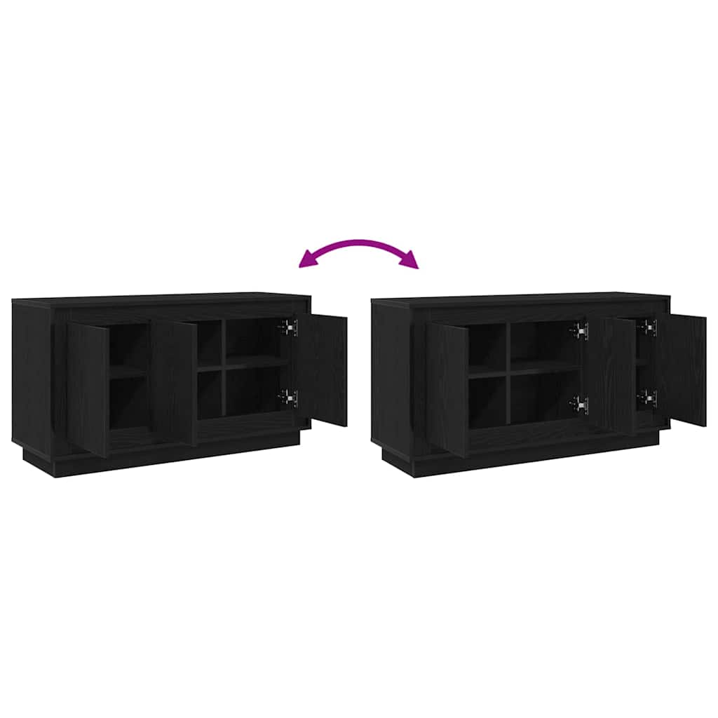 Aparador Carvalho preto 102 x 35 x 55 cm Madeira processada