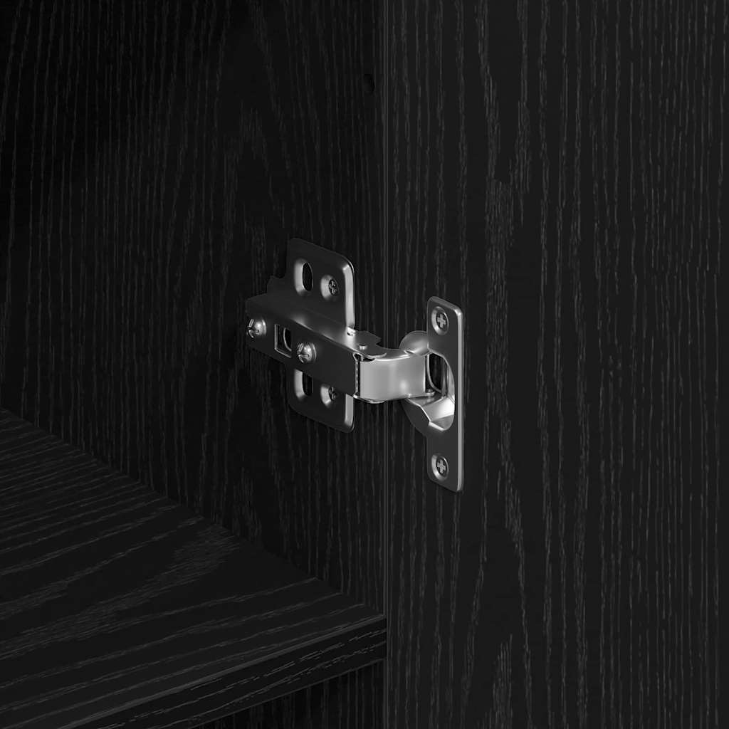 Aparador Carvalho Preto 69.5 x 34 x 90 cm Madeira processada