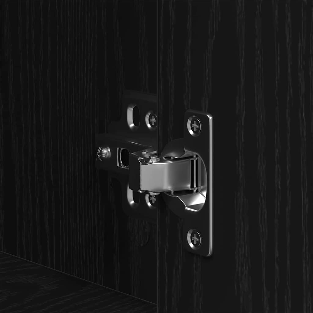 Armário de Cabeceira Carvalho preto 41 x 31 x 80 cm