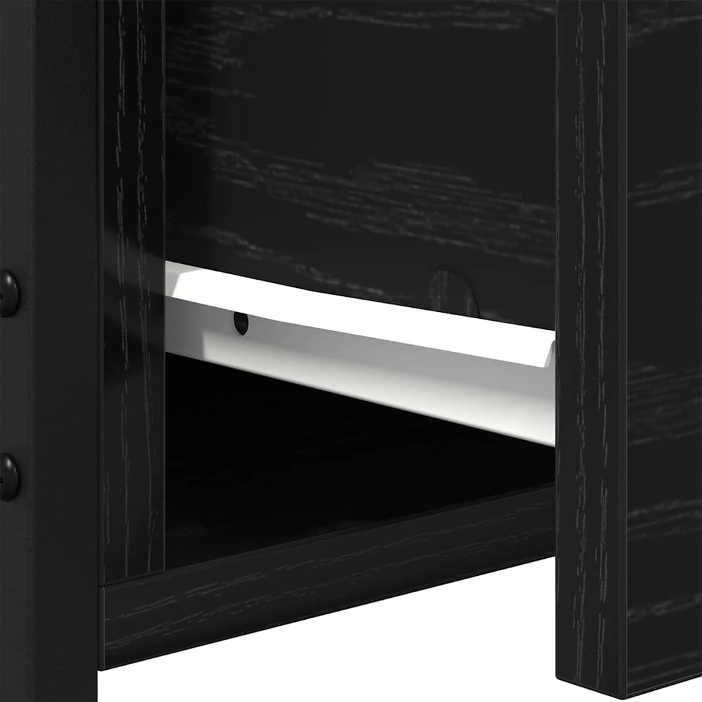 Armário de Cabeceira com gaveta Carvalho preto 34 x 36 x 50 cm