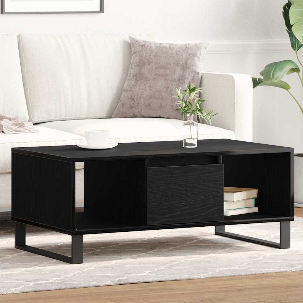 Mesa de Centro with Drawer Carvalho preto 90 x 50 x 36.5 cm