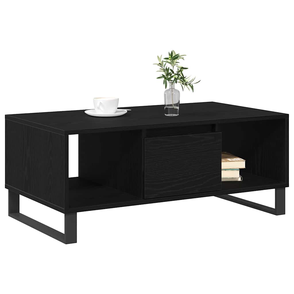 Mesa de Centro with Drawer Carvalho preto 90 x 50 x 36.5 cm