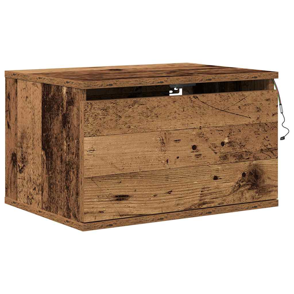 Armário de Cama Montado na Parede com gaveta com Madeira Antiga