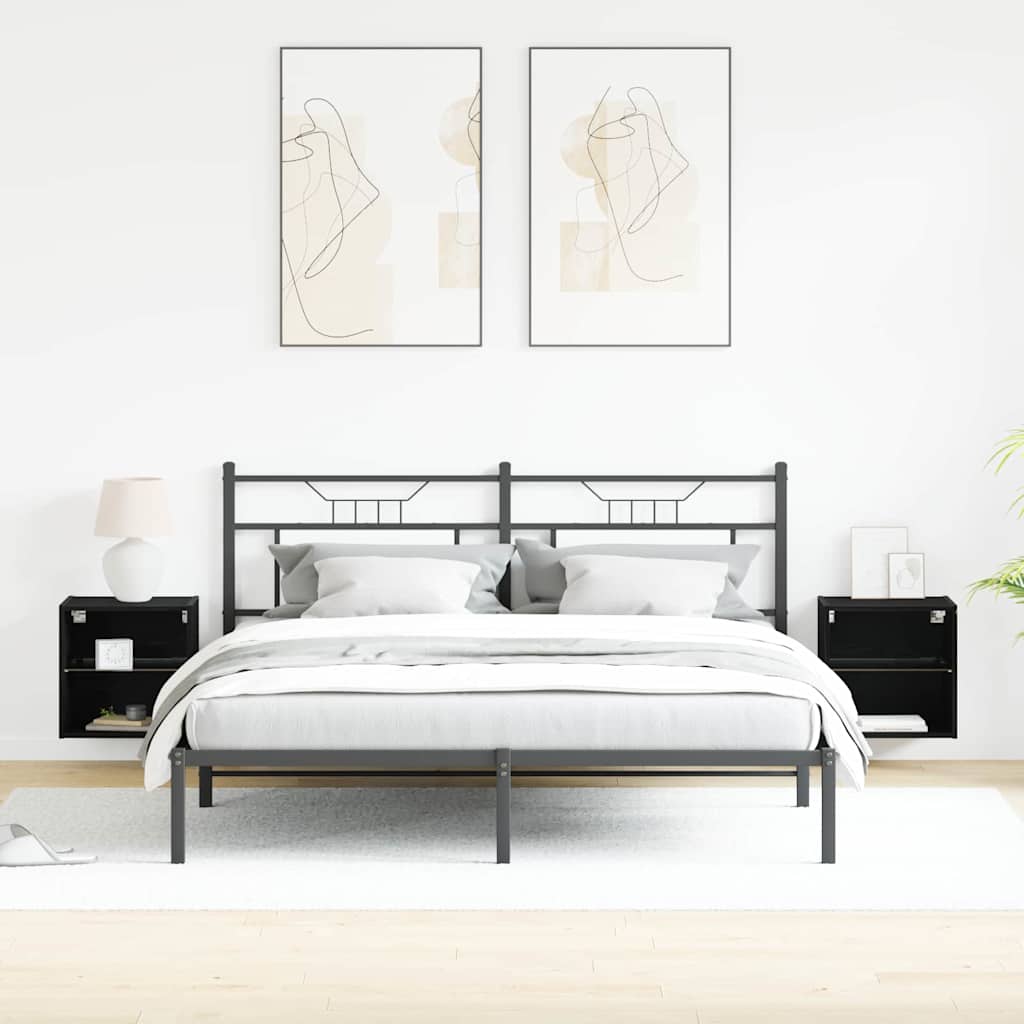 Prateleira Flutuante 2 pcs Preto 40 x 28.5 x 40 cm