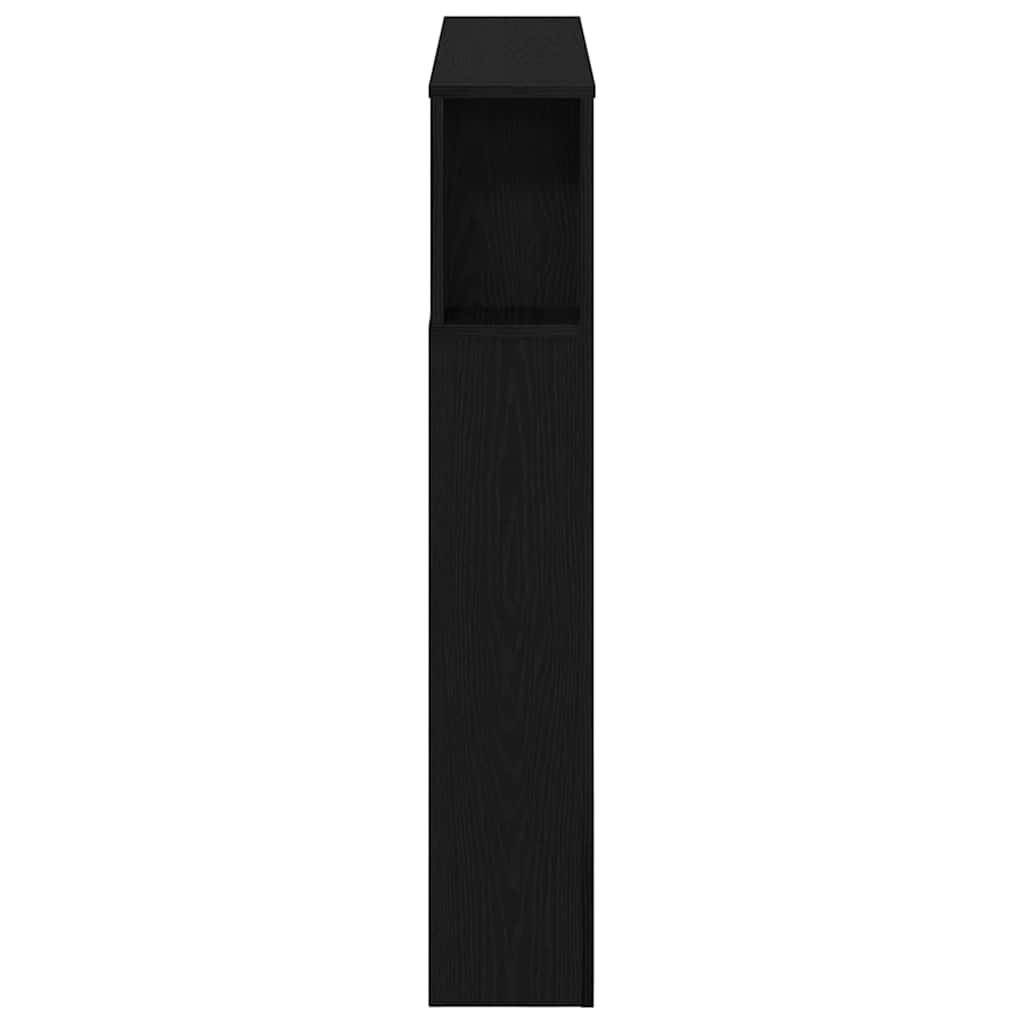 Cabeceira LED Carvalho preto 100 x 18.5 x 103.5 cm