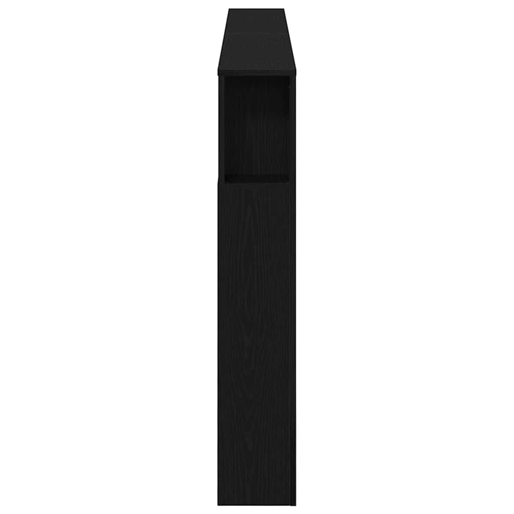 Cabeceira LED Carvalho preto 200 x 18.5 x 103.5 cm
