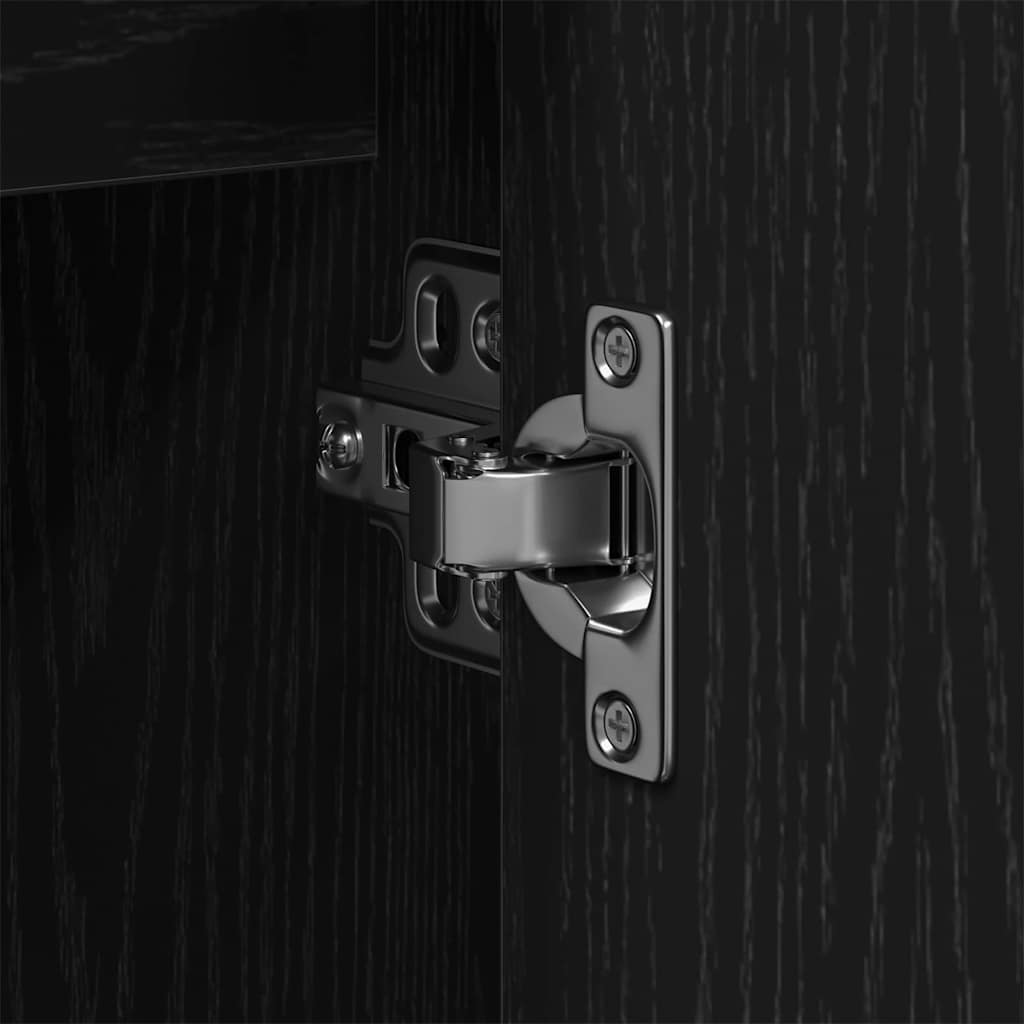 Armário para lavatório de casa de banho Carvalho preto
