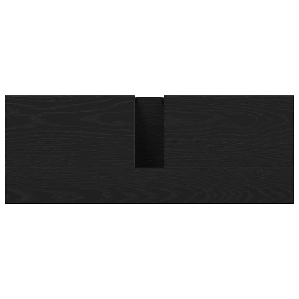 Armário para lavatório de casa de banho Carvalho preto