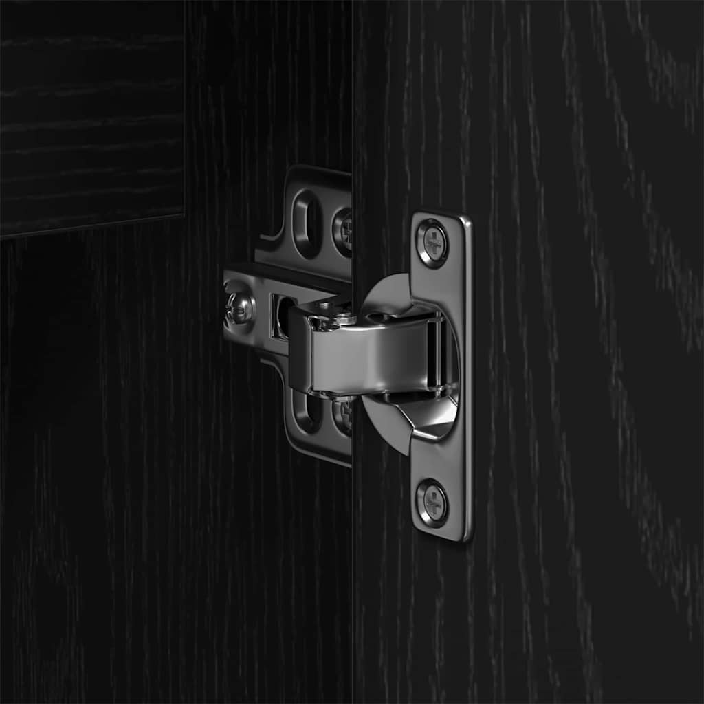 Armário para lavatório de casa de banho Carvalho preto