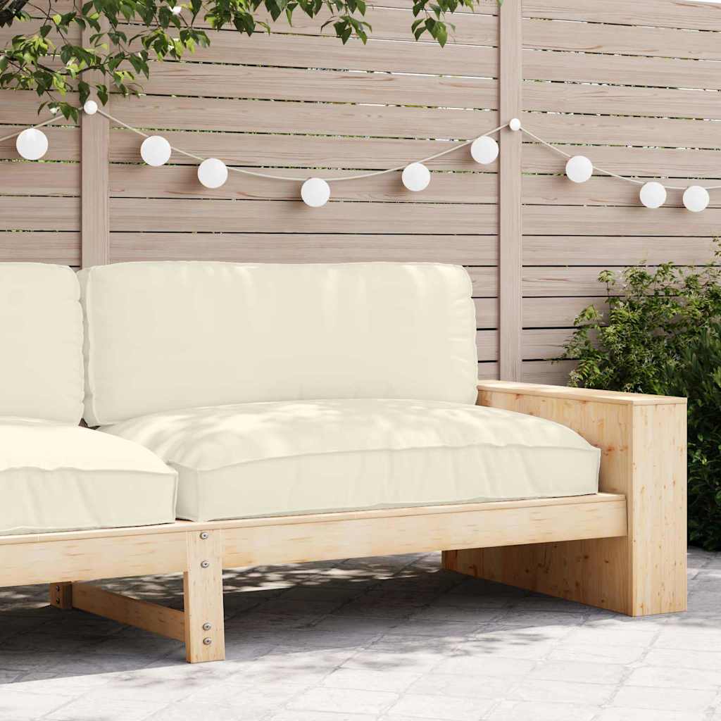 Almofada de palete para assento Creme 120 x 80 x 12 cm