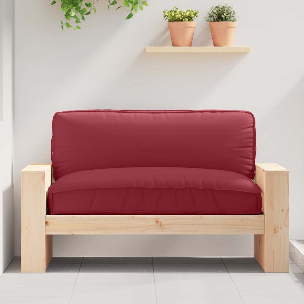 Almofada de palete para assento Vinho Vermelho 120 x 80 x 12 cm