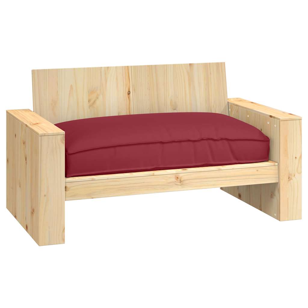 Almofada de palete para assento Vinho Vermelho 120 x 80 x 12 cm