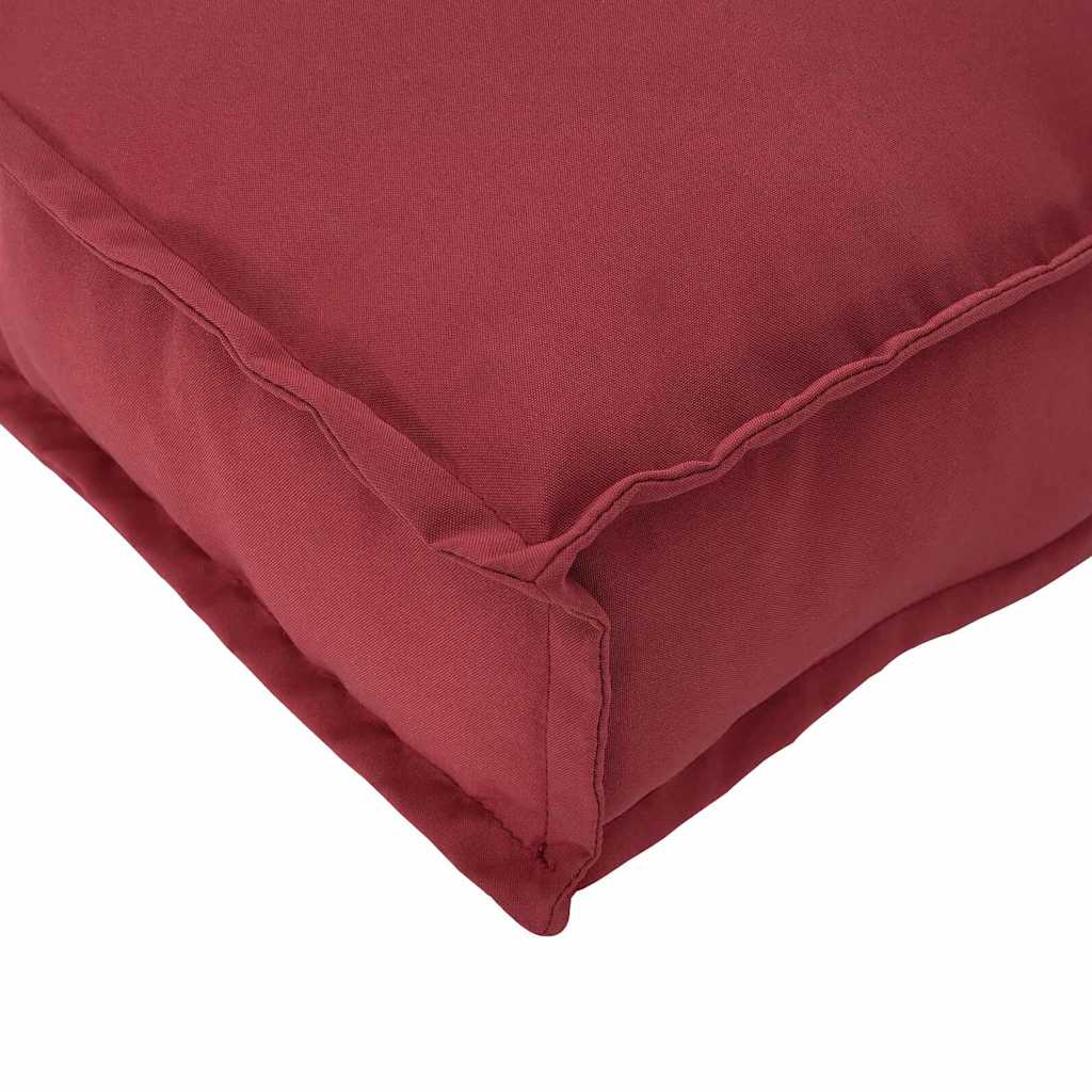 Almofada de palete para assento 2 pcs Vinho Vermelho