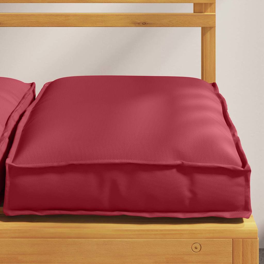 Almofada de palete para assento 2 pcs Vinho Vermelho