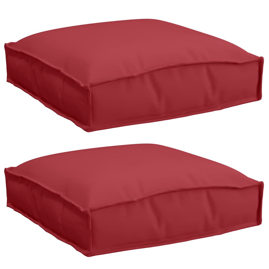 Almofada de palete para assento 2 pcs Vinho Vermelho