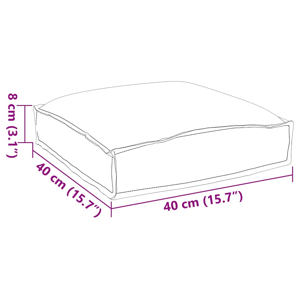 Almofada de palete para assento Floral 4 pcs Padrão de folhas