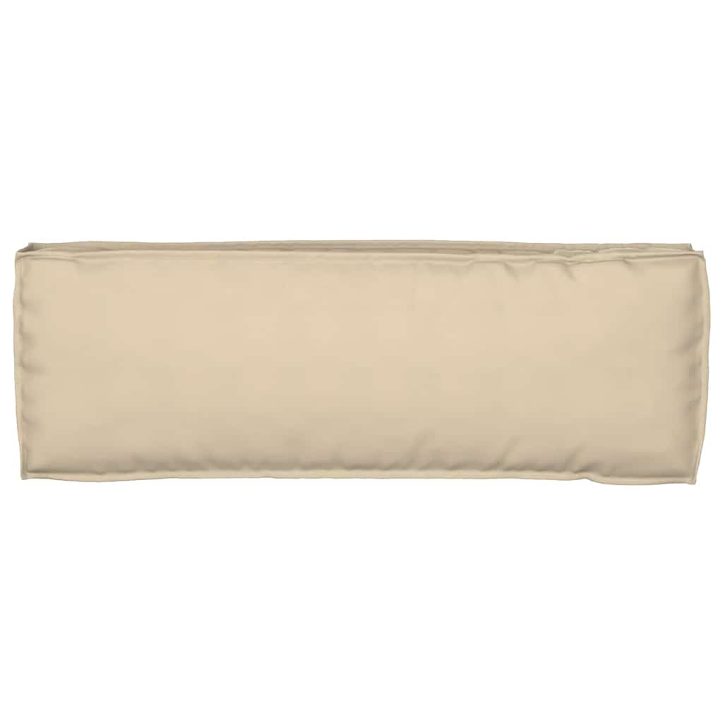 Almofada de palete para banco Bege 120 x 40 x 8 cm
