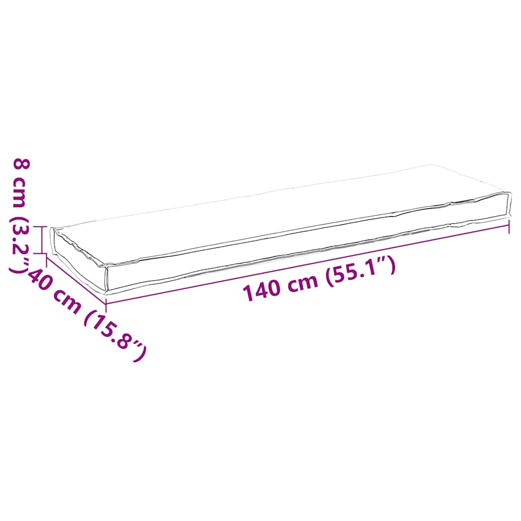 Almofada de palete para banco Cinzento-acastanhado
