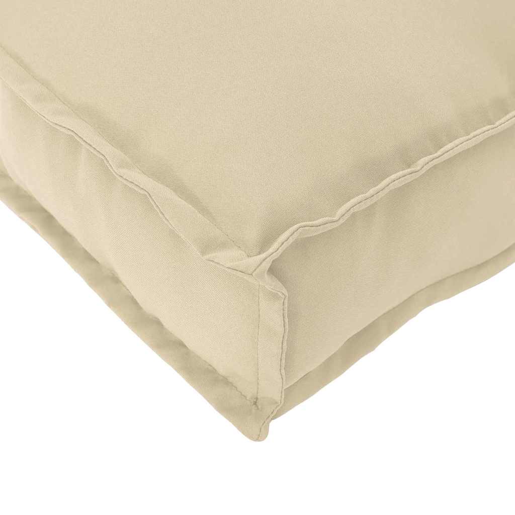 Conjunto de Almofadas para Palete 2 pcs Bege 180 x 40 x 8 cm