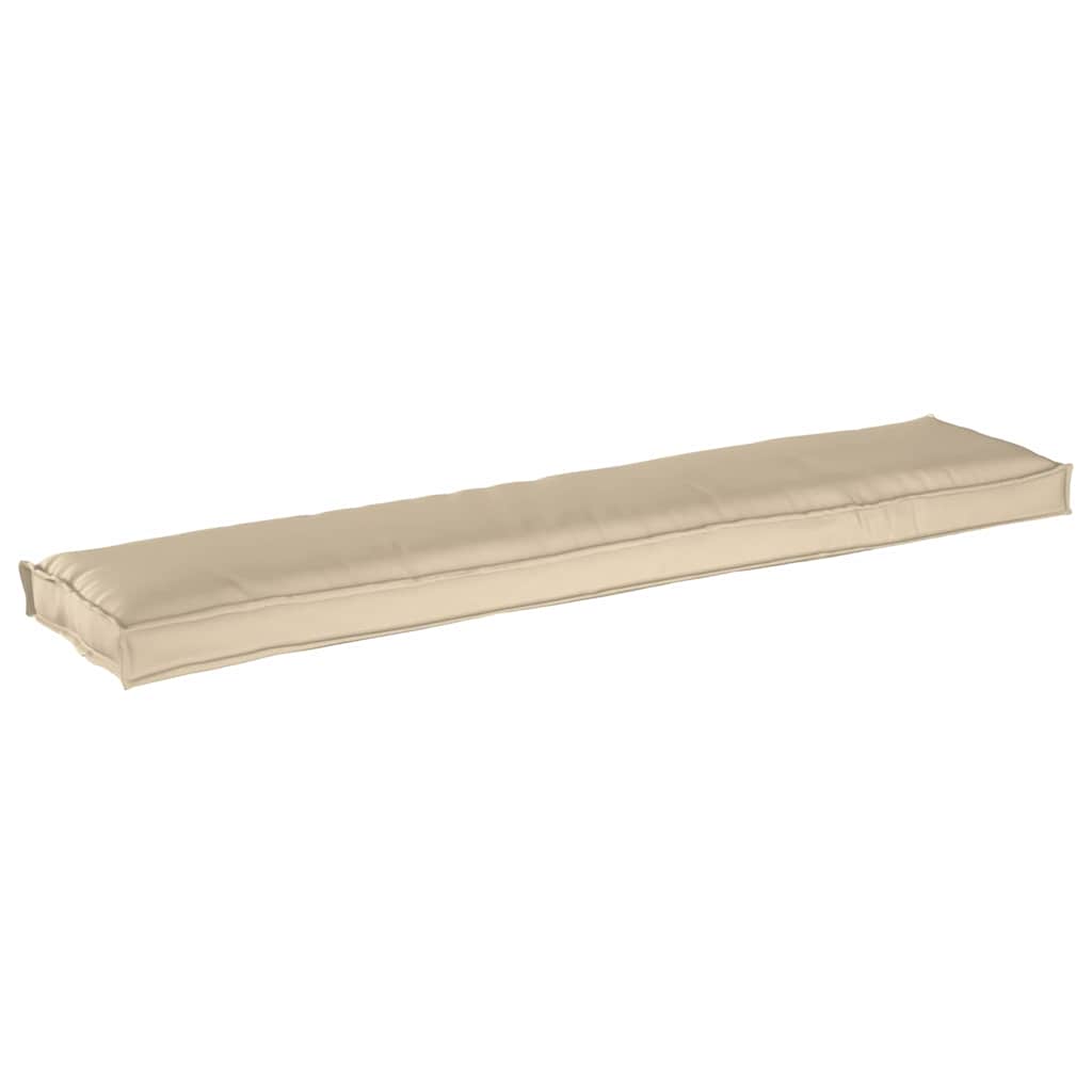 Conjunto de Almofadas para Palete 2 pcs Bege 180 x 40 x 8 cm