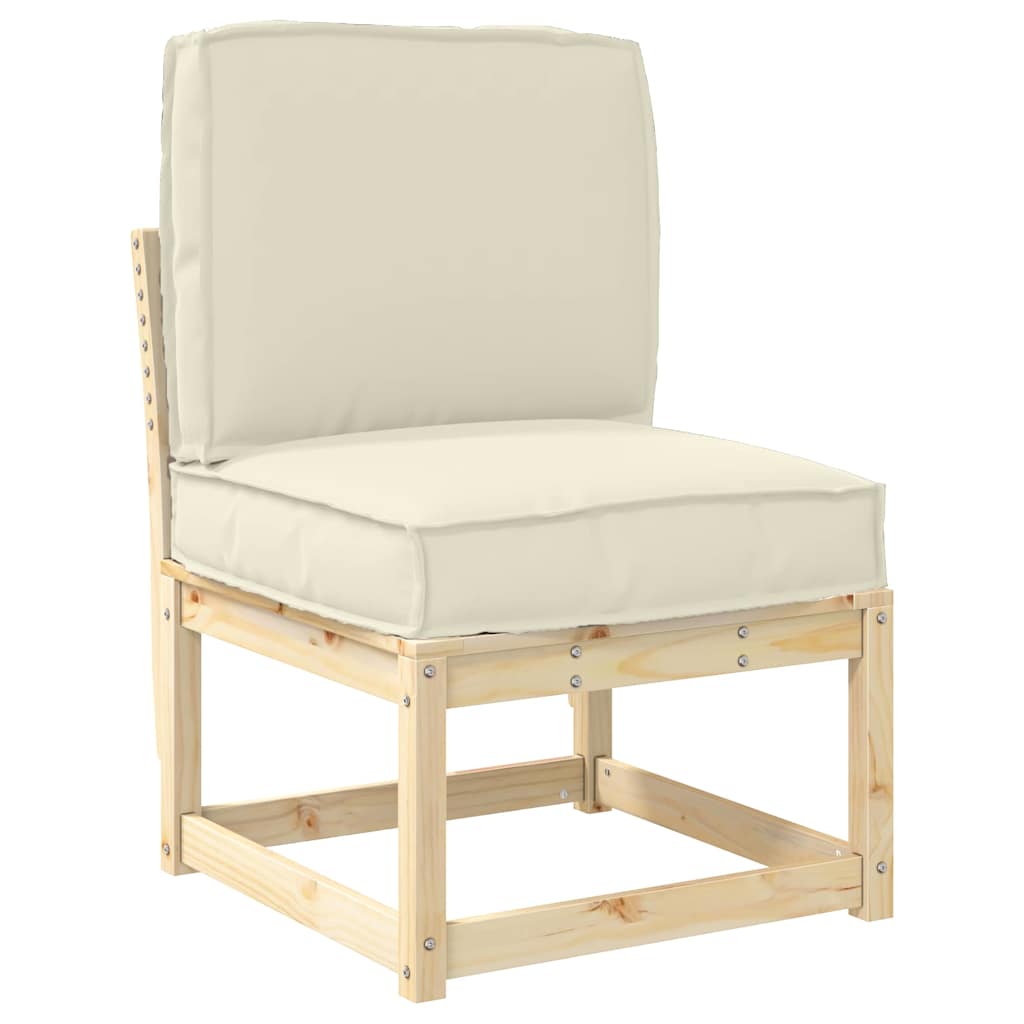 Conjunto de Almofadas para Palete 2 pcs Creme 50 x 50 x 12 cm