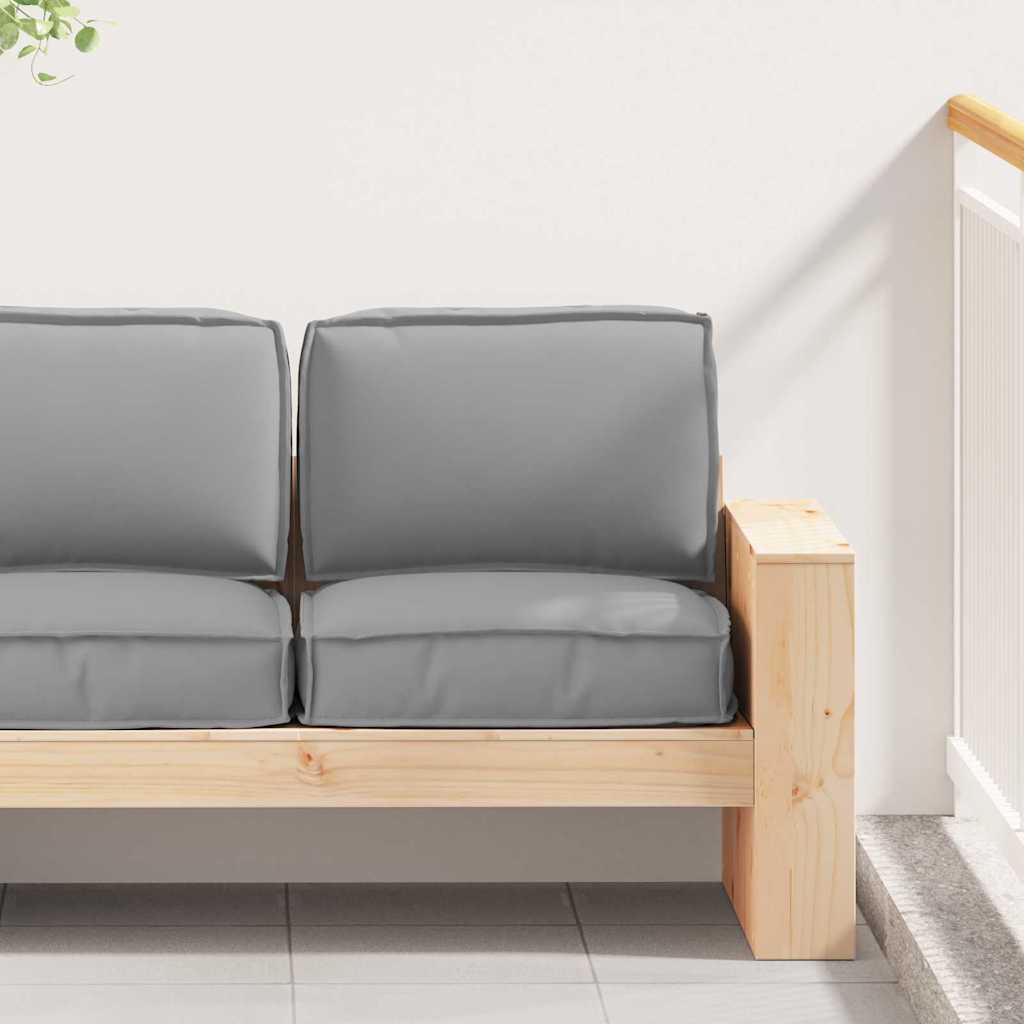 Conjunto de Almofadas para Palete 2 pcs Cinzeto 60 x 60 x 12 cm