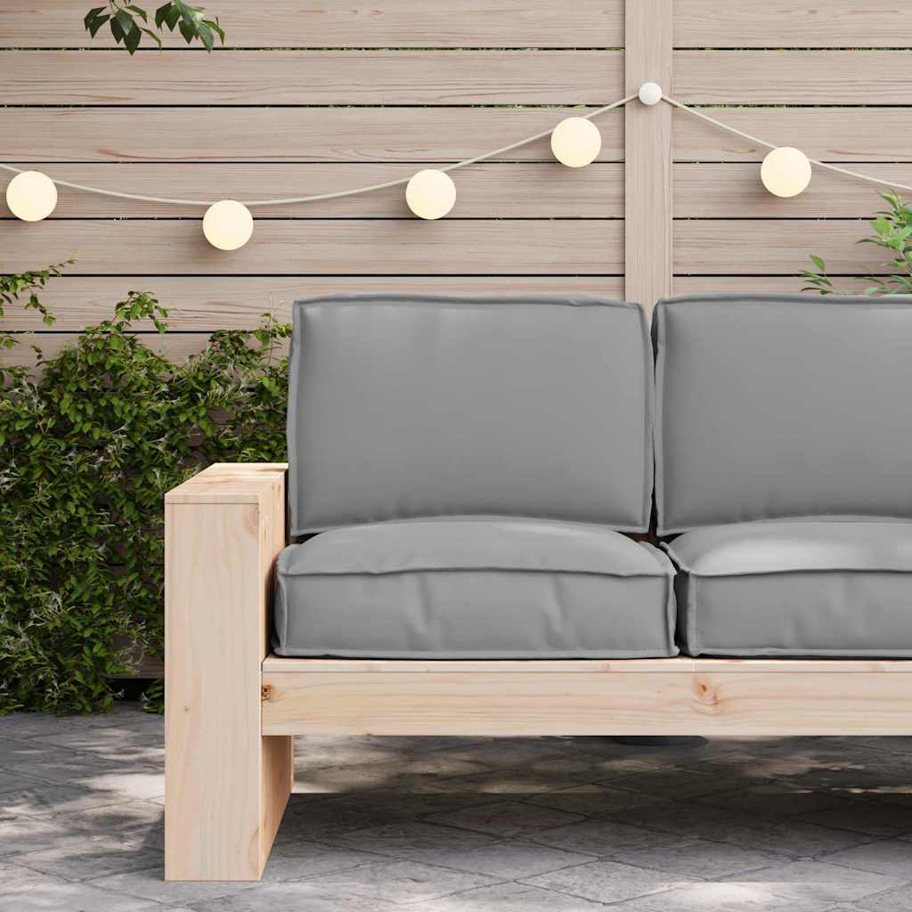 Conjunto de Almofadas para Palete 2 pcs Cinzeto 60 x 60 x 12 cm
