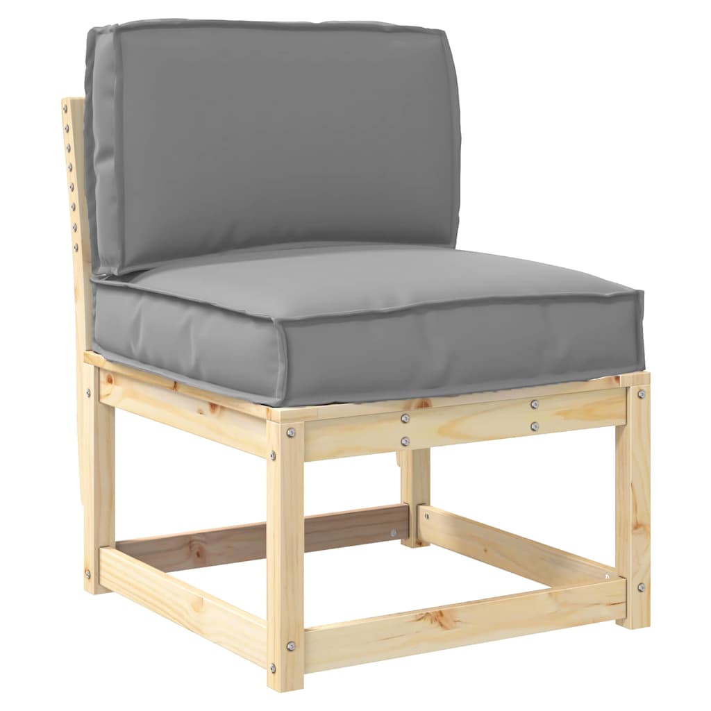 Conjunto de Almofadas para Palete 2 pcs Cinzeto 60 x 60 x 12 cm