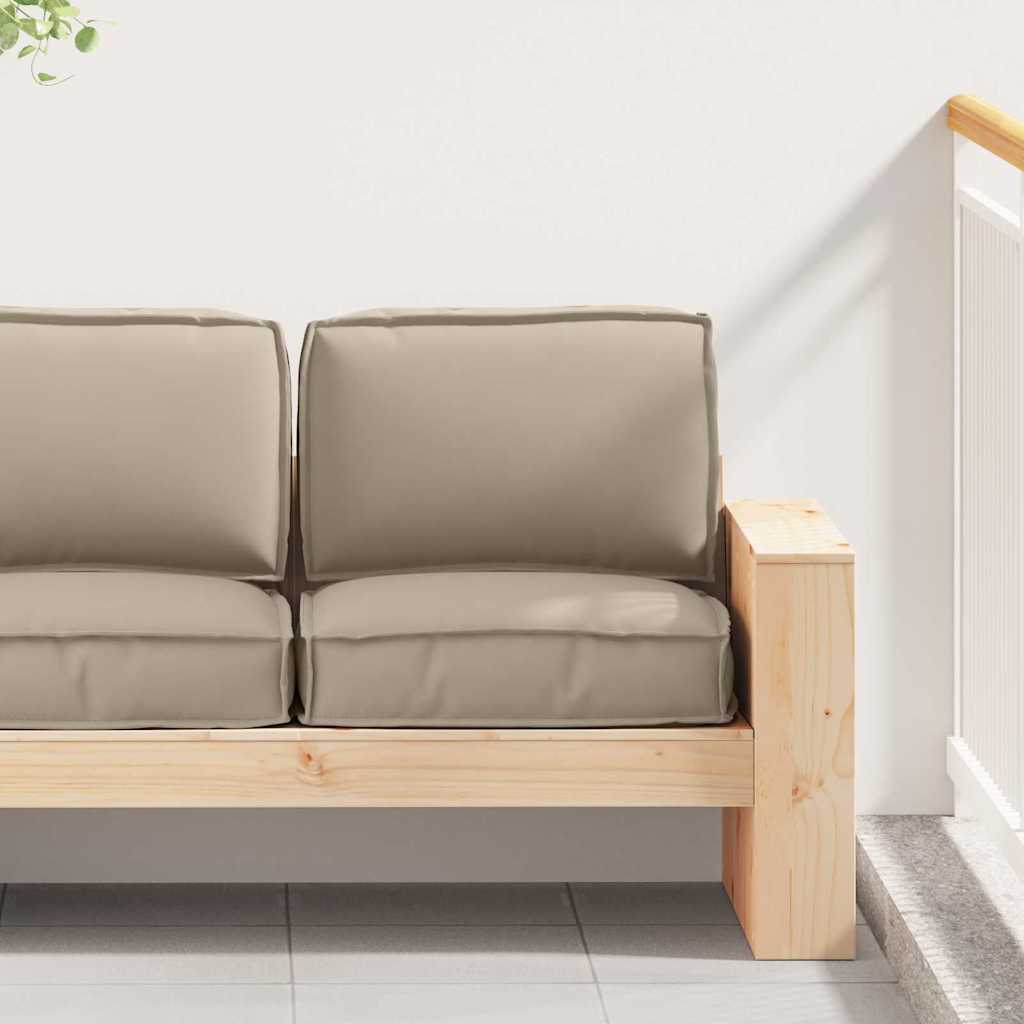 Conjunto de Almofadas para Palete 2 pcs Cinzento-acastanhado