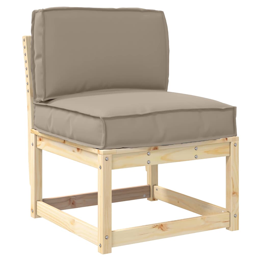 Conjunto de Almofadas para Palete 2 pcs Cinzento-acastanhado