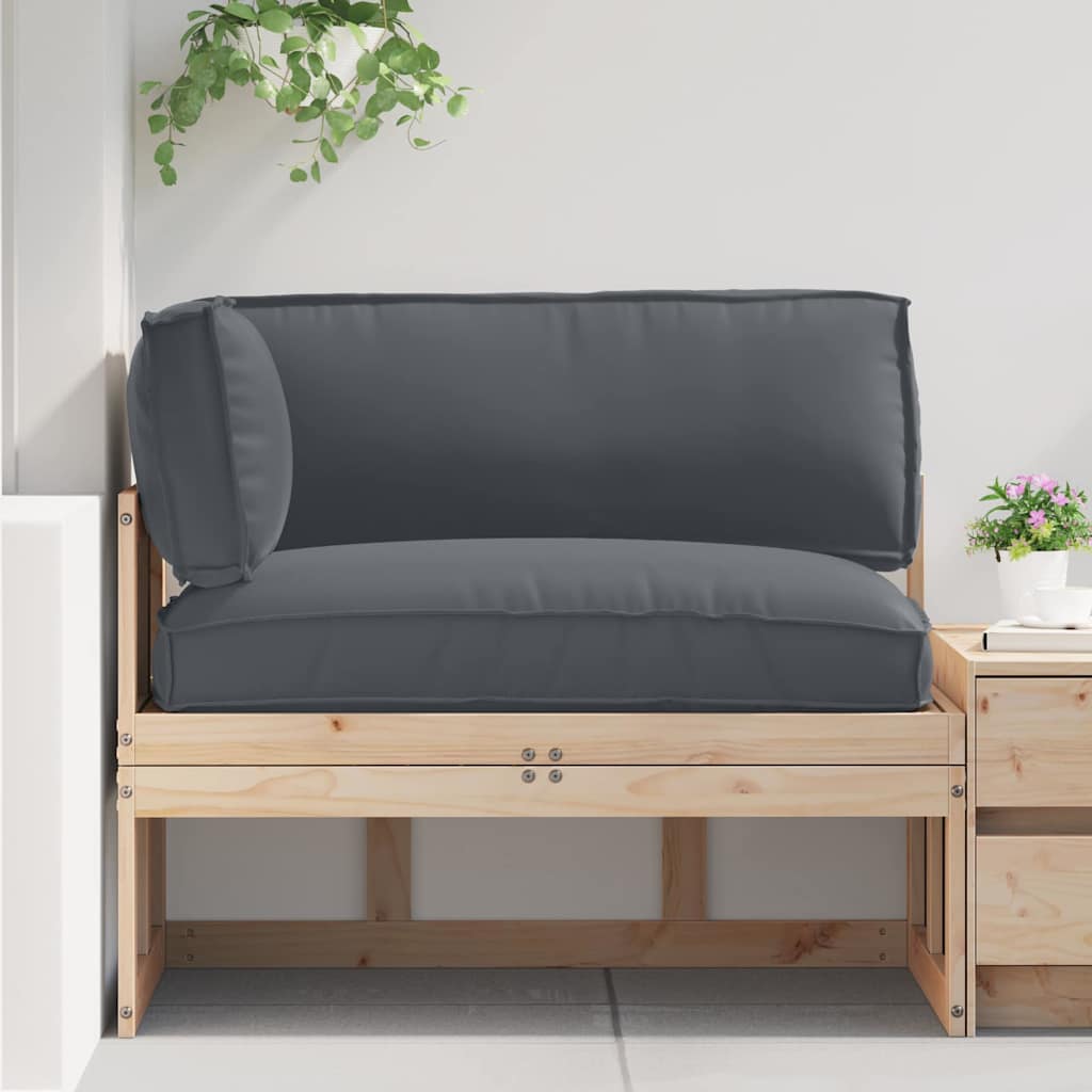 Conjunto de Almofadas para Palete 3 pcs Antracite