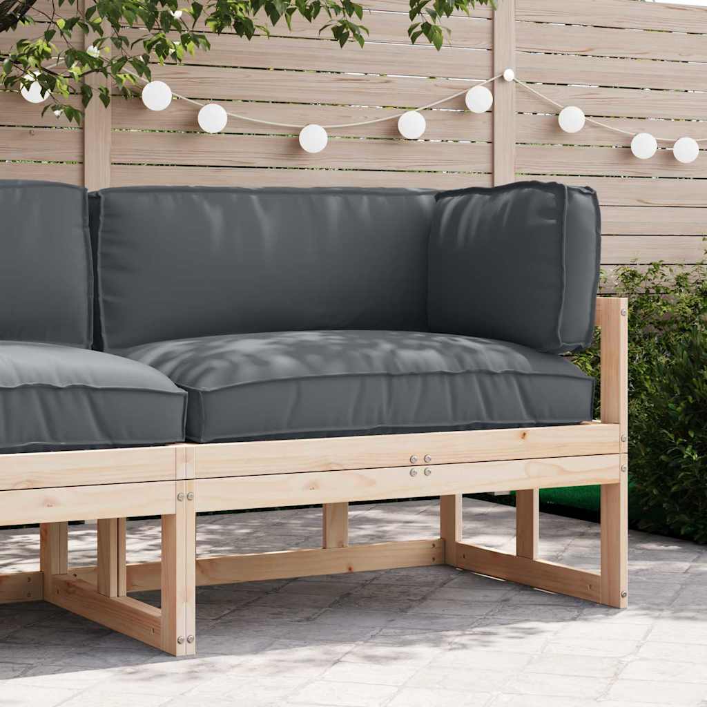 Conjunto de Almofadas para Palete 3 pcs Antracite