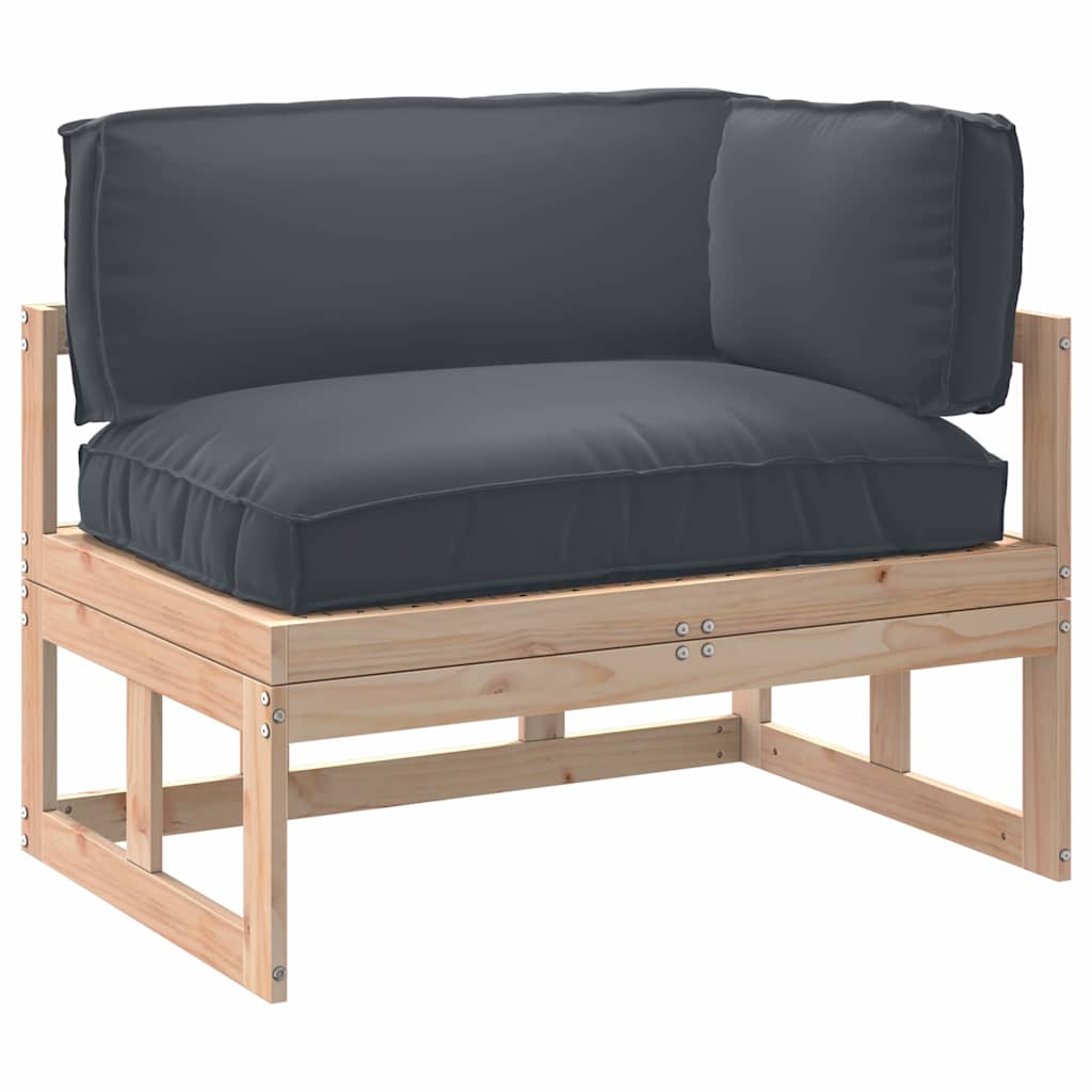 Conjunto de Almofadas para Palete 3 pcs Antracite