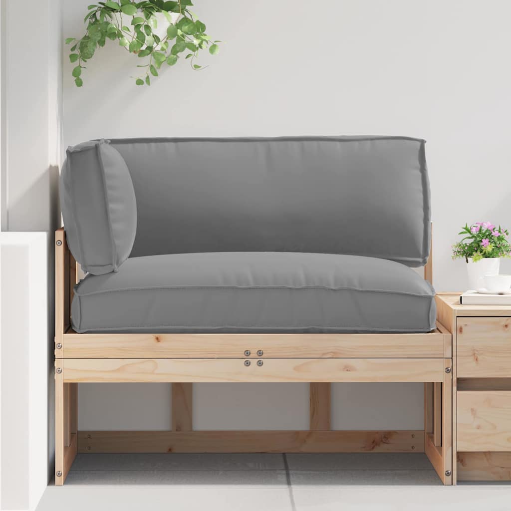 Conjunto de Almofadas para Palete 3 pcs Cinzeto Tecido Oxford