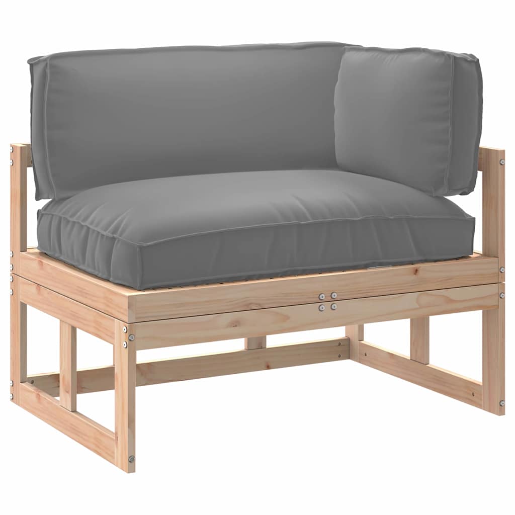 Conjunto de Almofadas para Palete 3 pcs Cinzeto Tecido Oxford