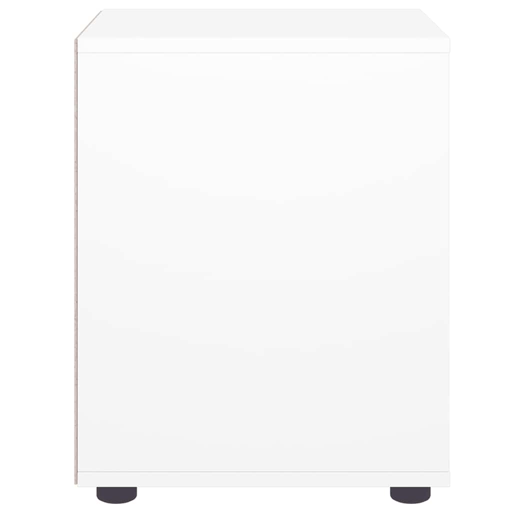 Mesa de cabeceira VISNES derivados de madeira branco 45x40x50cm