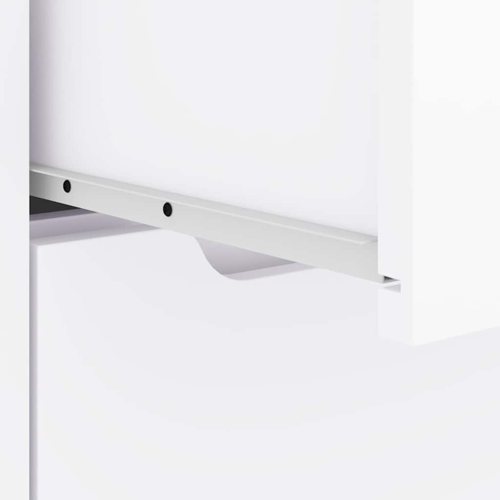 Mesa de cabeceira VISNES derivados de madeira branco 45x40x50cm