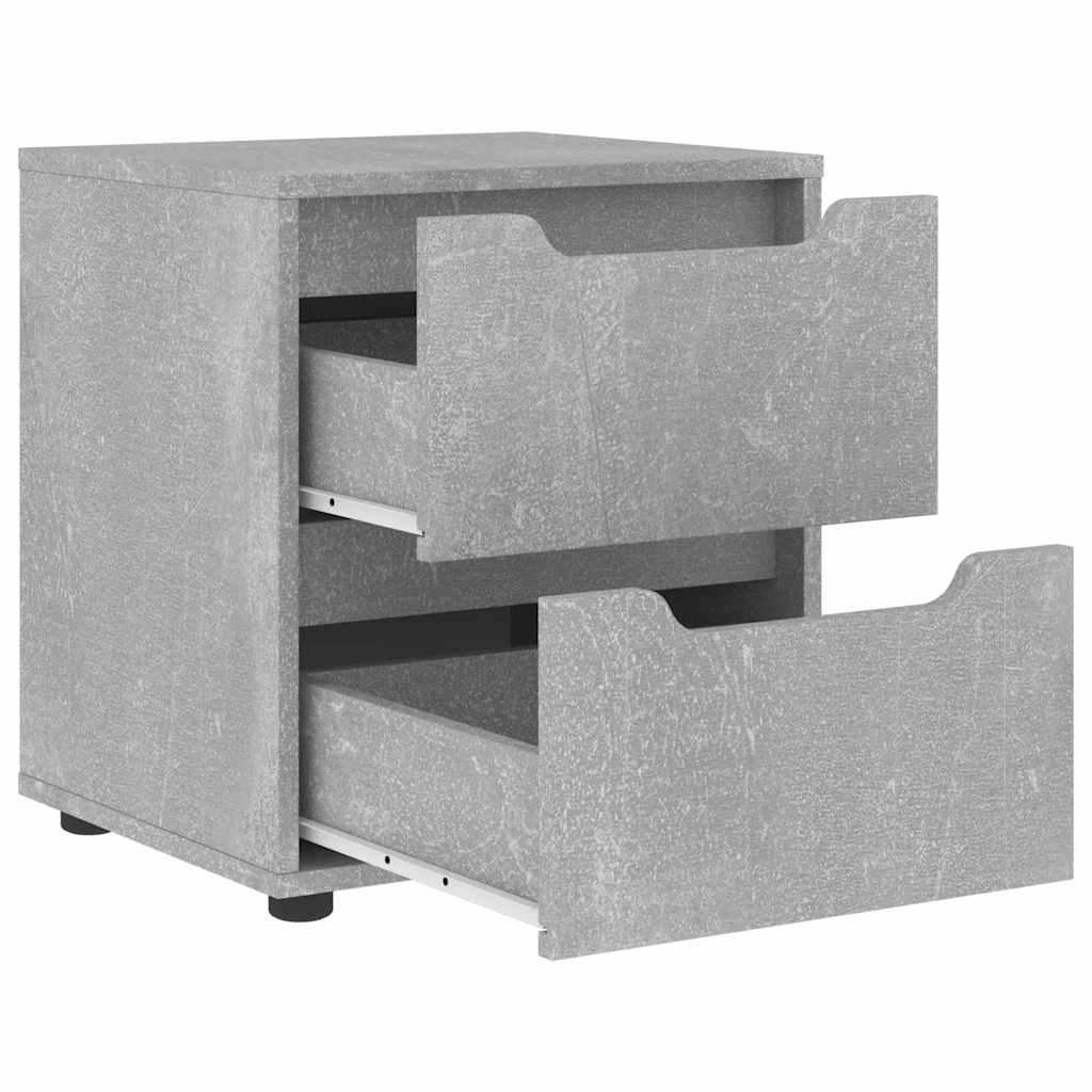 Mesa de cabeceira VISNES concreto cinzento 45x40x50cm