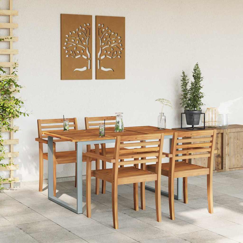 Mesa de Jantar para Jardim Cinzeto 140 x 80 x 75 cm