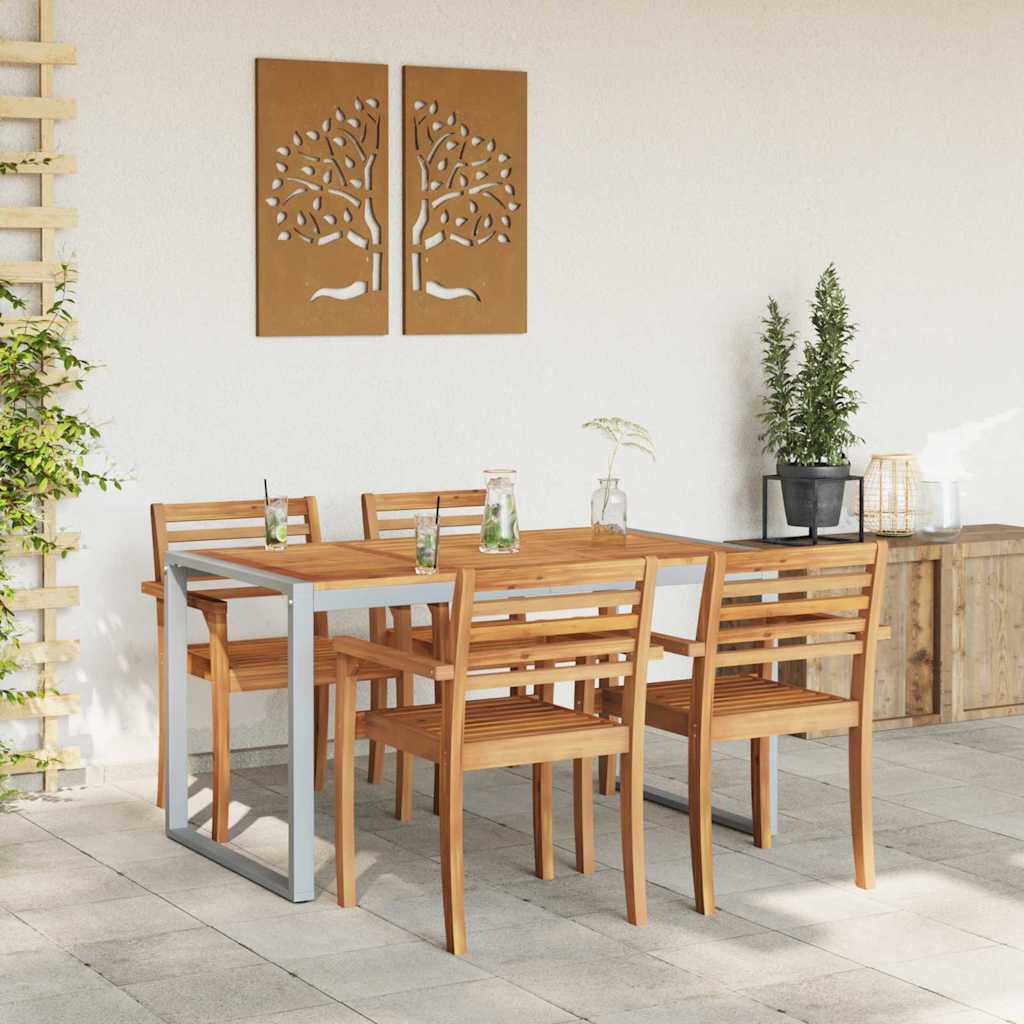 Mesa de Jantar para Jardim Cinzeto 140 x 80 x 75 cm