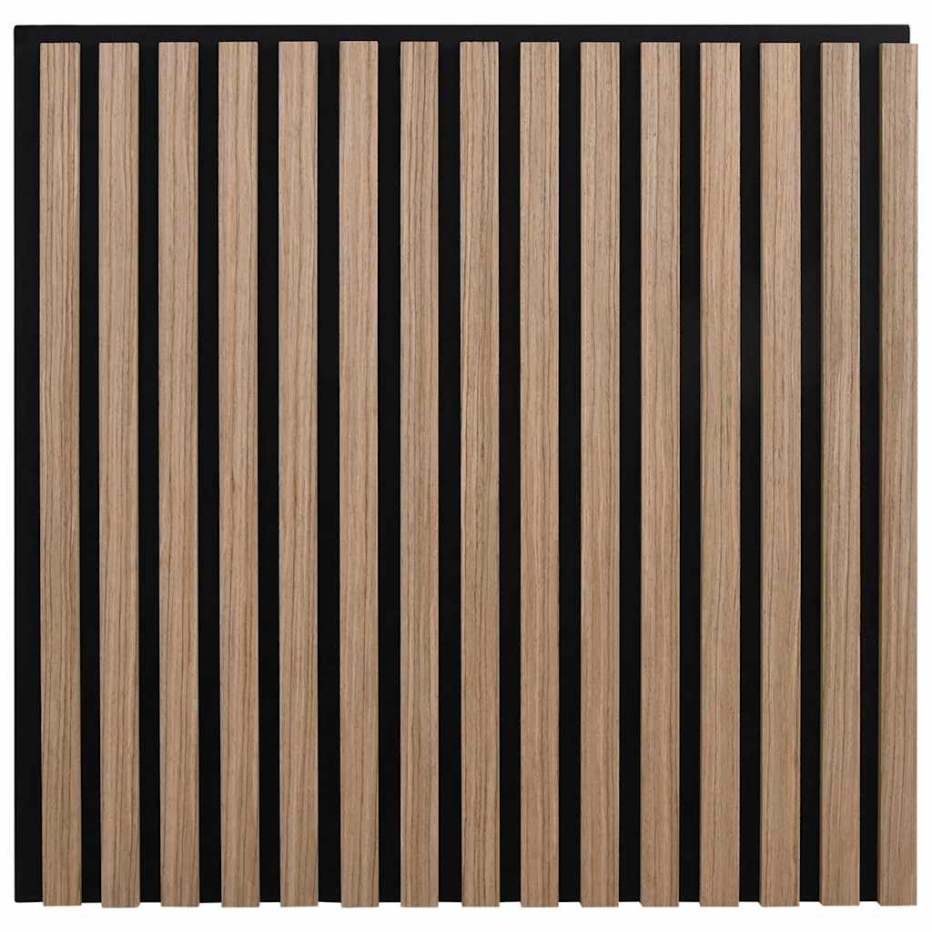 Painéis de parede acústicos 2 pcs ripado 60,5x60 cm